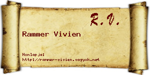 Rammer Vivien névjegykártya